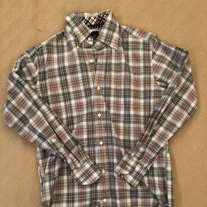 Men’s TailorByrd Blue Plaid Button Down Medium
